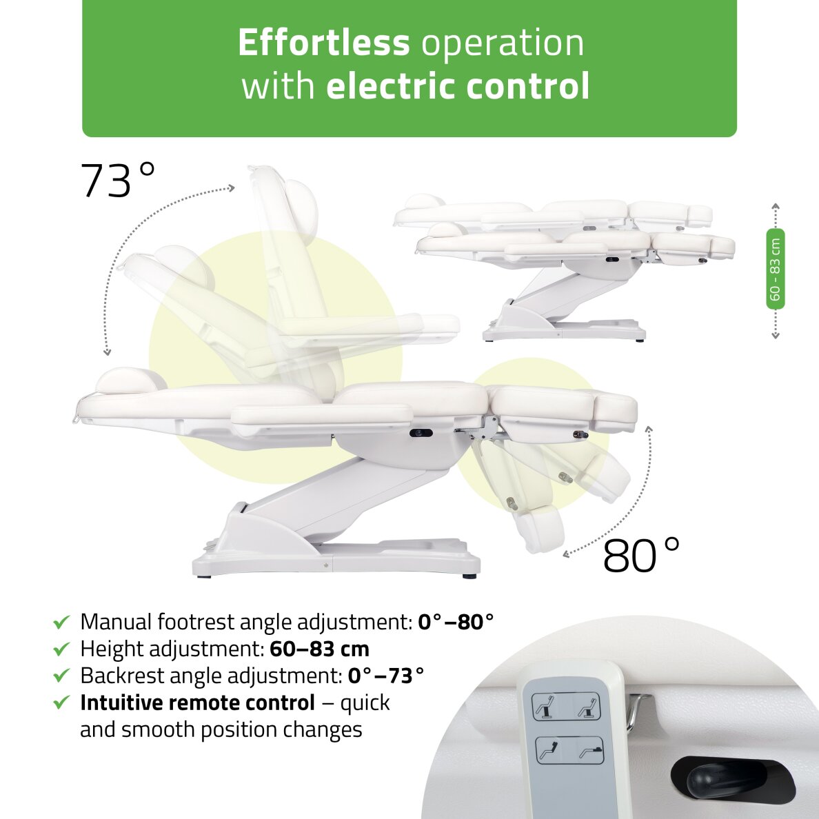 Kosmetikstuhl Elara PRO 6P, White 2 Kosmetikstuhl Elara PRO 6P, White 2