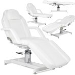 Cosmetology chair Theo Bianco pneumatic & hydraulic adjustment, white