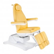 Kosmetoloģijas krēsls MAZARO ELECTRIC ARMCHAIR PEDI 3 MOTOR YELLOW
