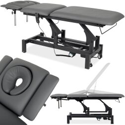 Stationary therapeutic massage table Fortis 5 ERGO, gray