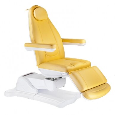 Kosmetoloģijas krēsls MAZARO ELECTRIC ARMCHAIR 4 MOTOR YELLOW