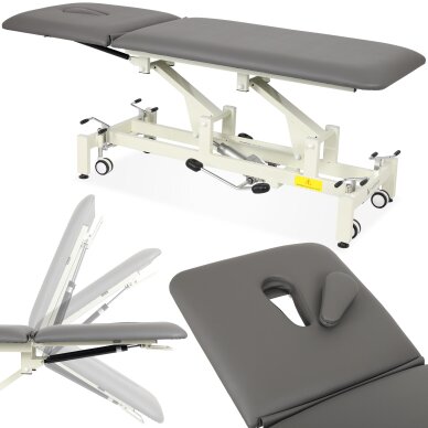 Stacionarus hidraulinis masažo stalas Ultima H2 PVC gray