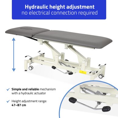 Stacionarus hidraulinis masažo stalas Ultima H2 PVC gray 2