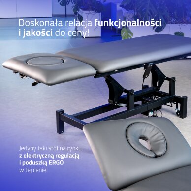 Elektrinis masažo procedūrų stalas Fortis 2 ERGO grey 9 Elektrinis masažo procedūrų stalas Fortis 2 ERGO grey 9
