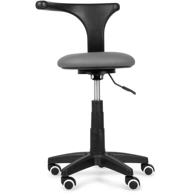 Kosmetologinė meistro kėdutė Tessa stool PVC gray 1 Kosmetologinė meistro kėdutė Tessa stool PVC gray 1