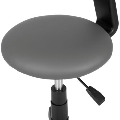 Kosmetologinė meistro kėdutė Tessa stool PVC gray 2 Kosmetologinė meistro kėdutė Tessa stool PVC gray 2