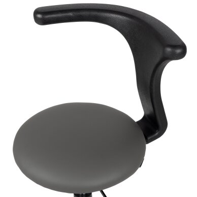 Kosmetologinė meistro kėdutė Tessa stool PVC gray 5 Kosmetologinė meistro kėdutė Tessa stool PVC gray 5