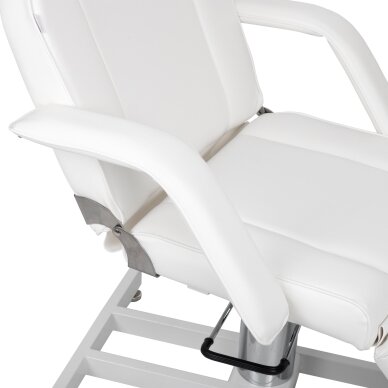 Cosmetology chair Theo Bianco pneumatic & hydraulic adjustment, white 12