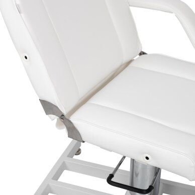 Cosmetology chair Theo Bianco pneumatic & hydraulic adjustment, white 13