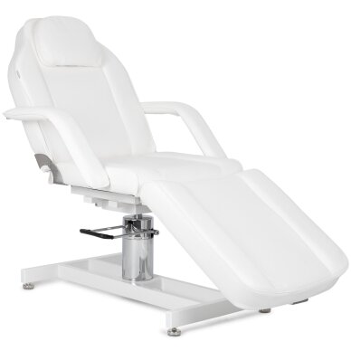 Cosmetology chair Theo Bianco pneumatic & hydraulic adjustment, white 1