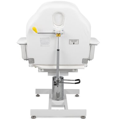 Cosmetology chair Theo Bianco pneumatic & hydraulic adjustment, white 3