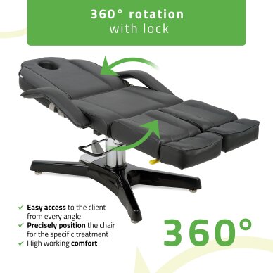 Cosmetology chair MAX Nero hydraulic with pneumatic adjustment 1