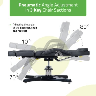 Cosmetology chair MAX Nero hydraulic with pneumatic adjustment 4