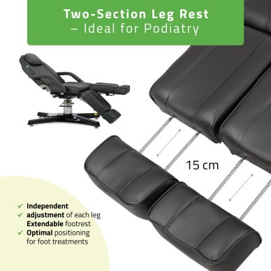 Kosmetoloģijas krēsls MAX Nero hydraulic with pneumatic adjustment 5