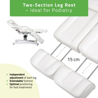 Fotel kosmetyczny MAX Bianco hydraulic with pneumatic adjustment 5 Fotel kosmetyczny MAX Bianco hydraulic with pneumatic adjustment 5