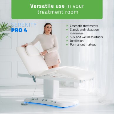 Электрическое косметологическое кресло Serenity PRO 4 с функцией подогрева 1