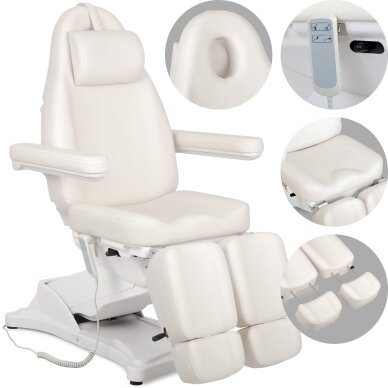 Косметологическое кресло Elara PRO 6P, white