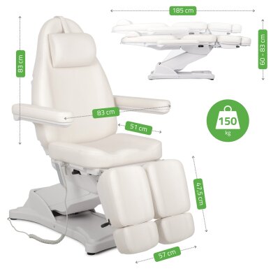 Косметологическое кресло Elara PRO 6P, white 10