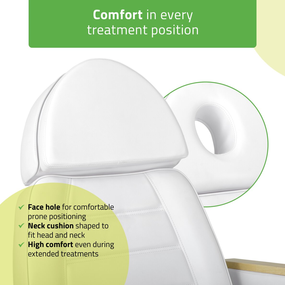 Elektriskais kosmetoloģijas krēsls Leo PRO 4 White 3