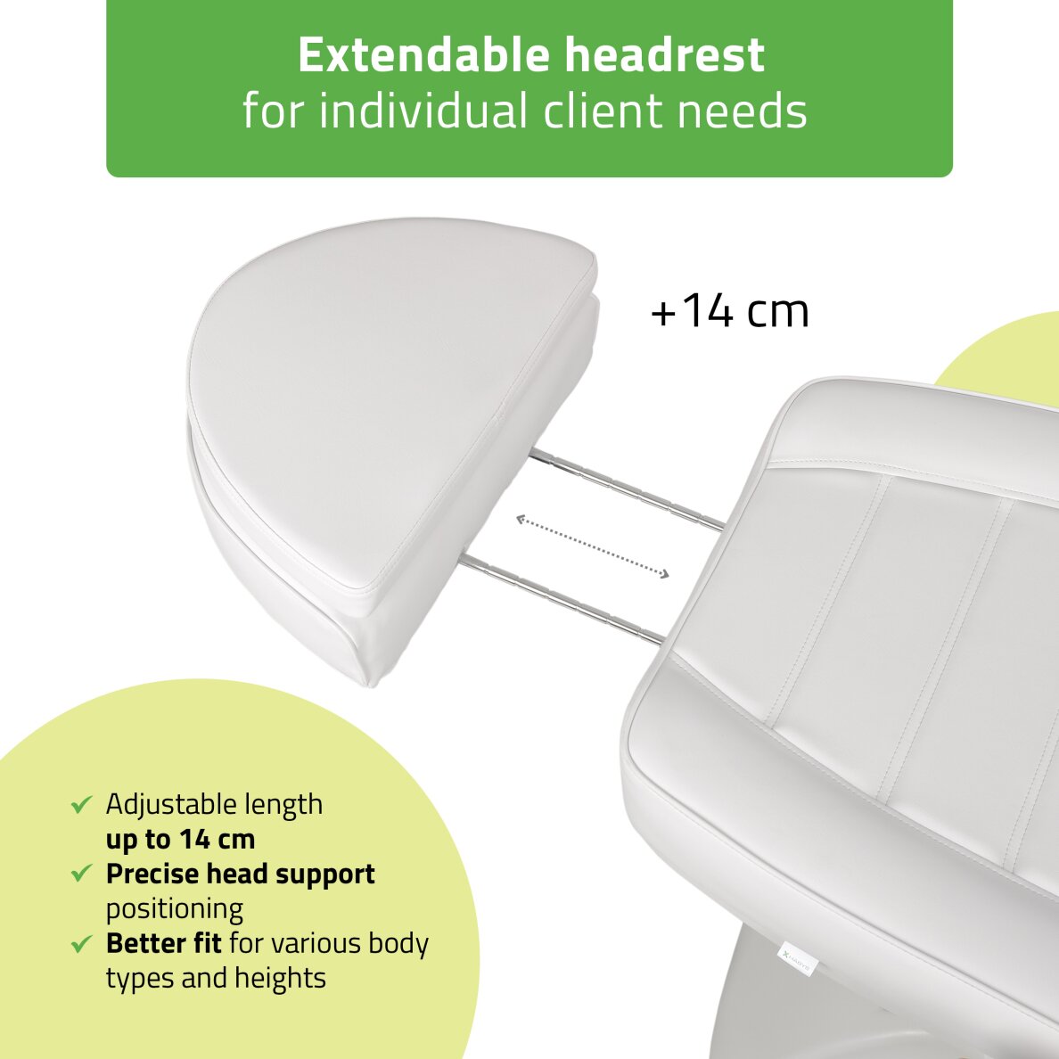 Elektriskais kosmetoloģijas krēsls Leo PRO 4 White 4