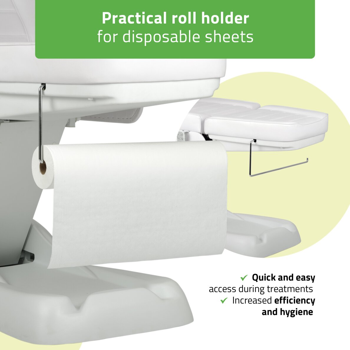 Elektriskais kosmetoloģijas krēsls Leo PRO 4 White 7