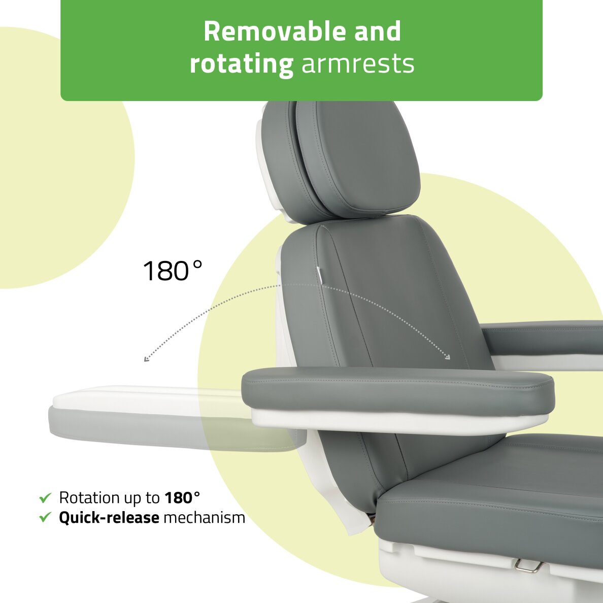 Elektryczny fotel kosmetyczny Luxoria PRO 5 Szary 7