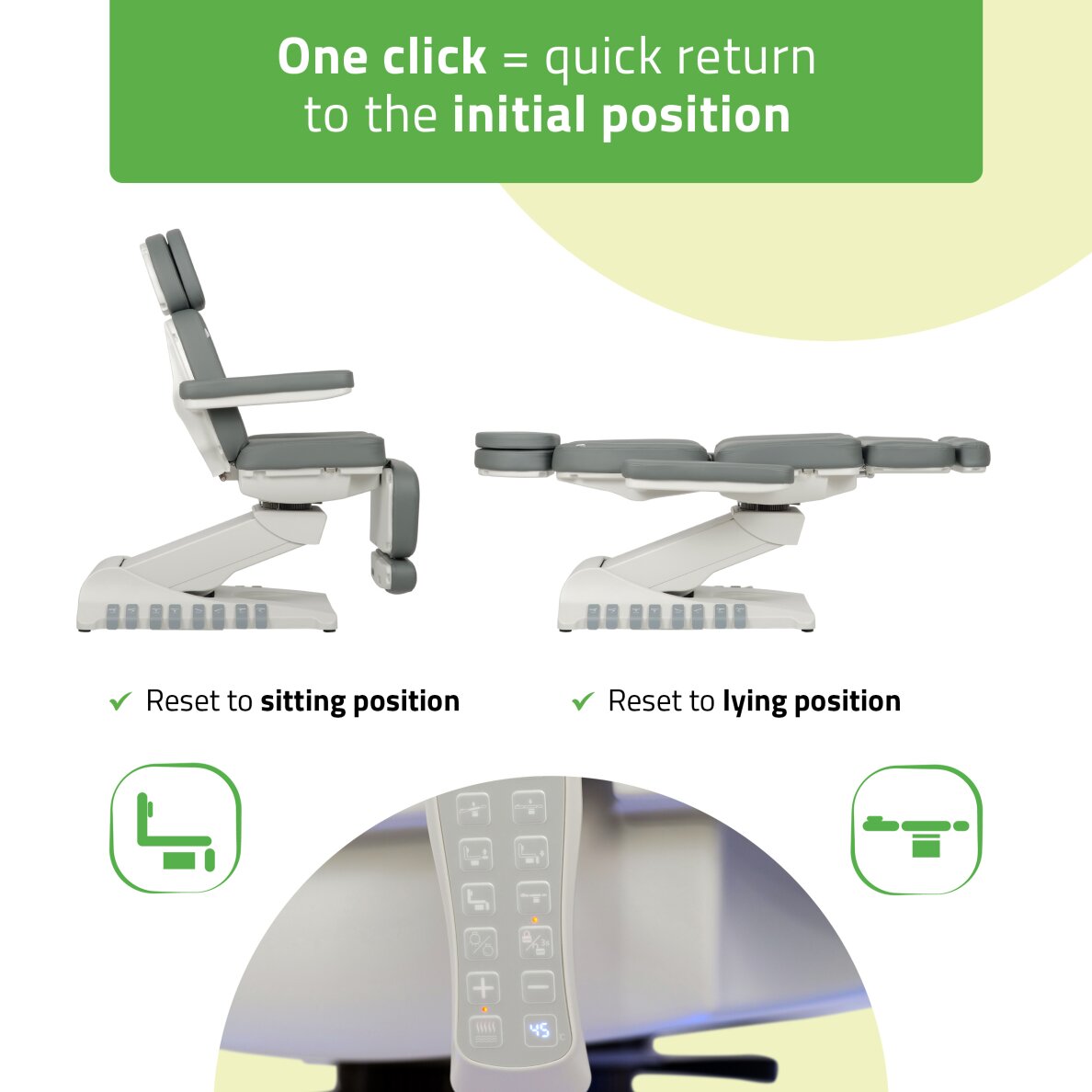 Elektryczny fotel kosmetyczny Luxoria PRO 5 Szary 8