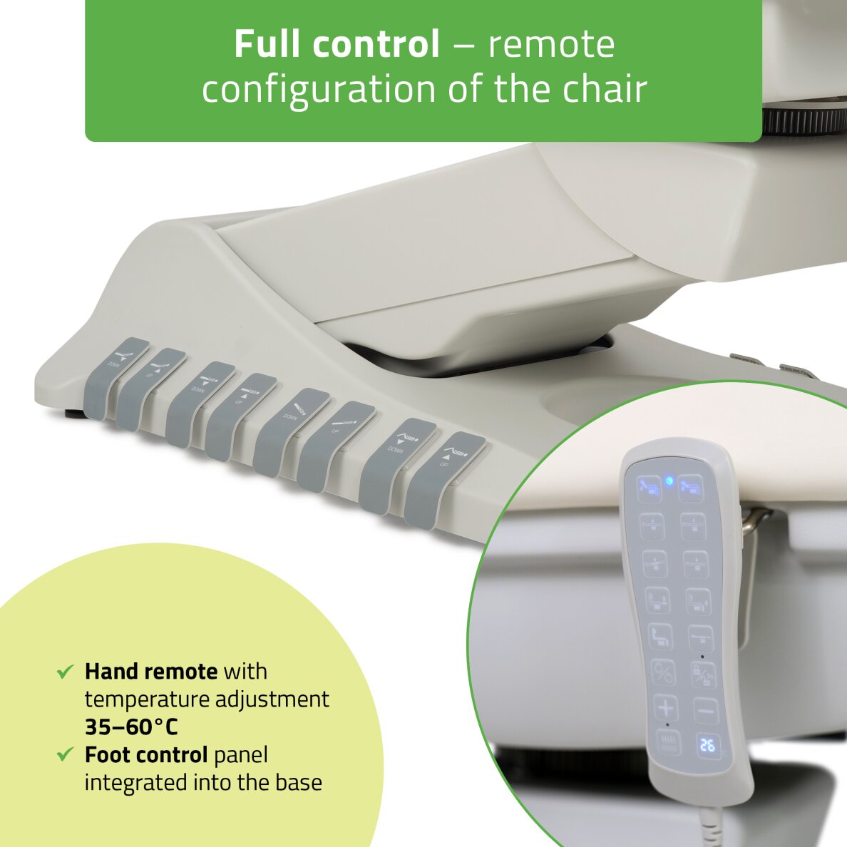 Электрическое косметологическое кресло Luxoria PRO 5 White 4