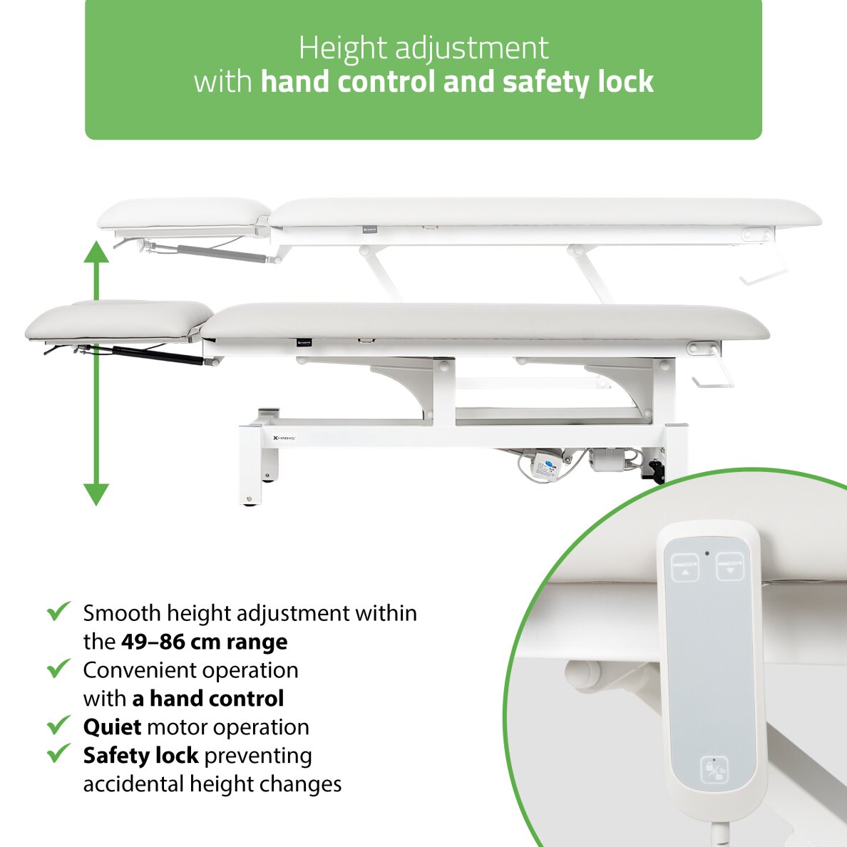 Elektrinis masažo procedūrų stalas Fortis 2 ERGO light grey 8