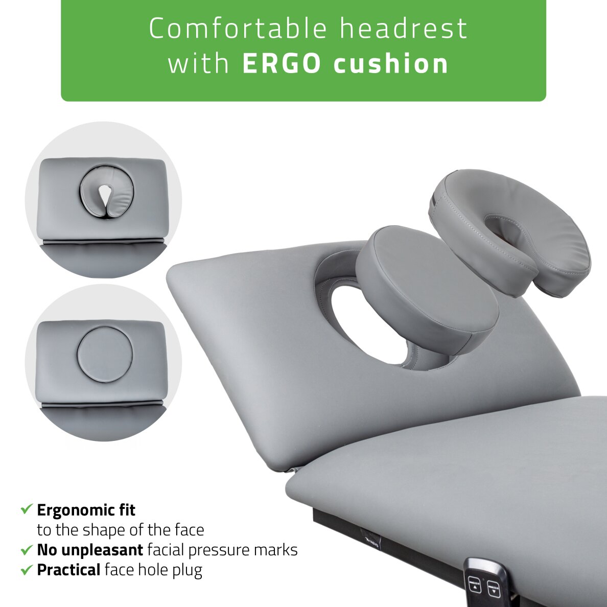 Elektrinis masažo procedūrų stalas Fortis 2 ERGO grey 8
