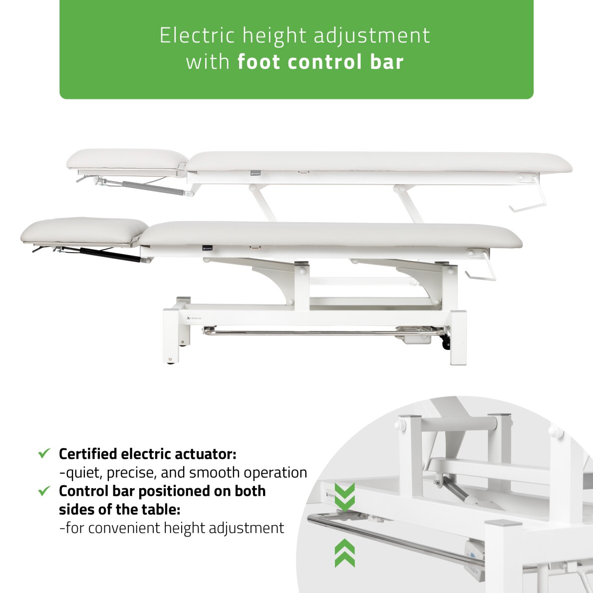 Elektrinis masažo procedūrų stalas Fortis 2 ERGO light grey 3