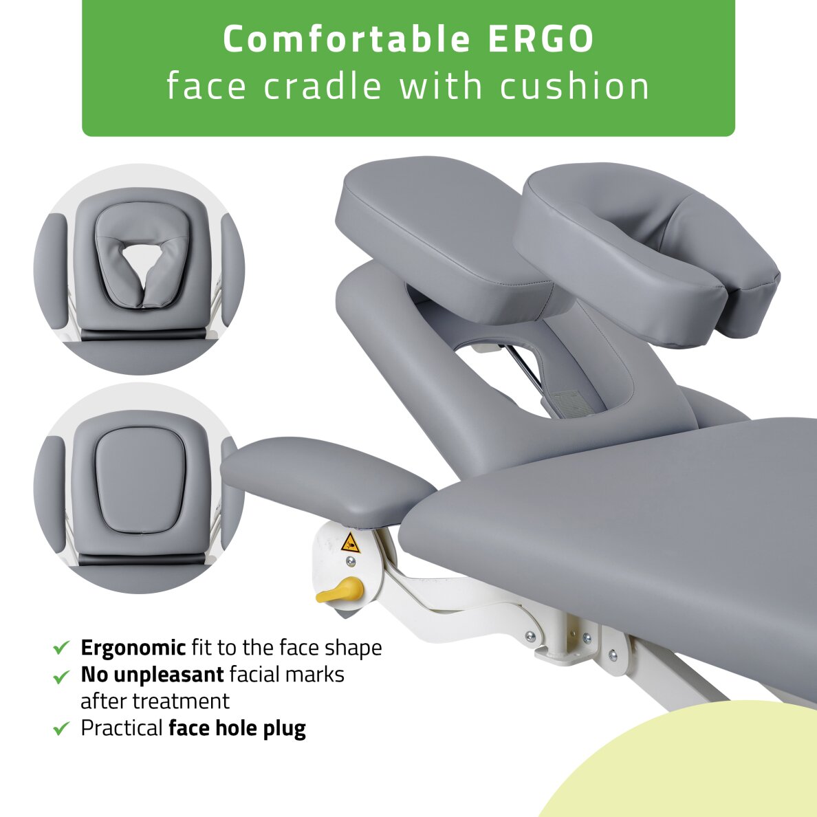 Stacjonarny elektryczny stół do masażu Proxima V4 Ergo K322 Szary 6