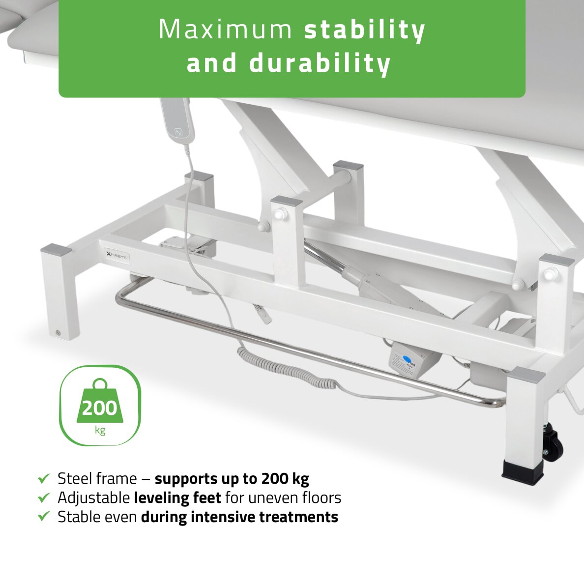 Elektrinis masažo procedūrų stalas Fortis 4 ERGO light grey 4