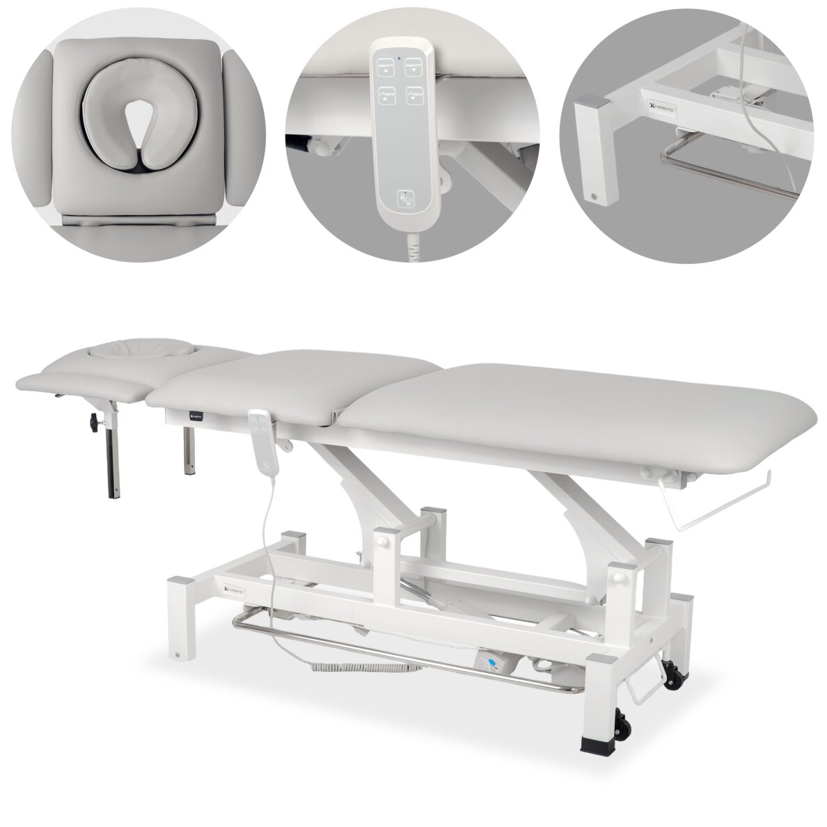 Stationary electric massage table Fortis 5 ERGO PRO K729 Light Gray