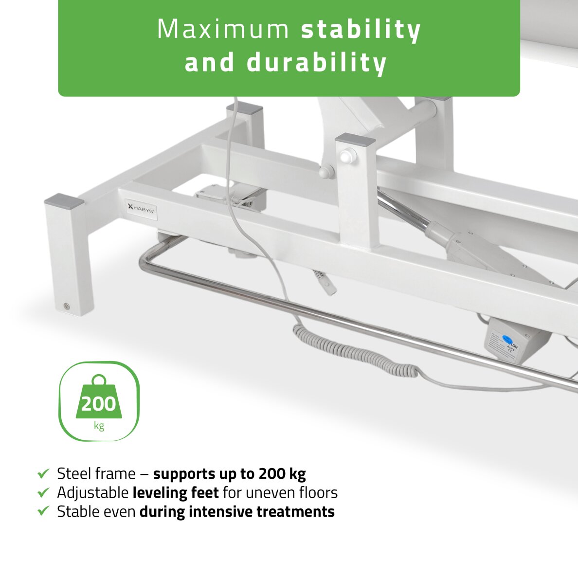 Stationary electric massage table Fortis 5 ERGO PRO K729 Light Gray 6
