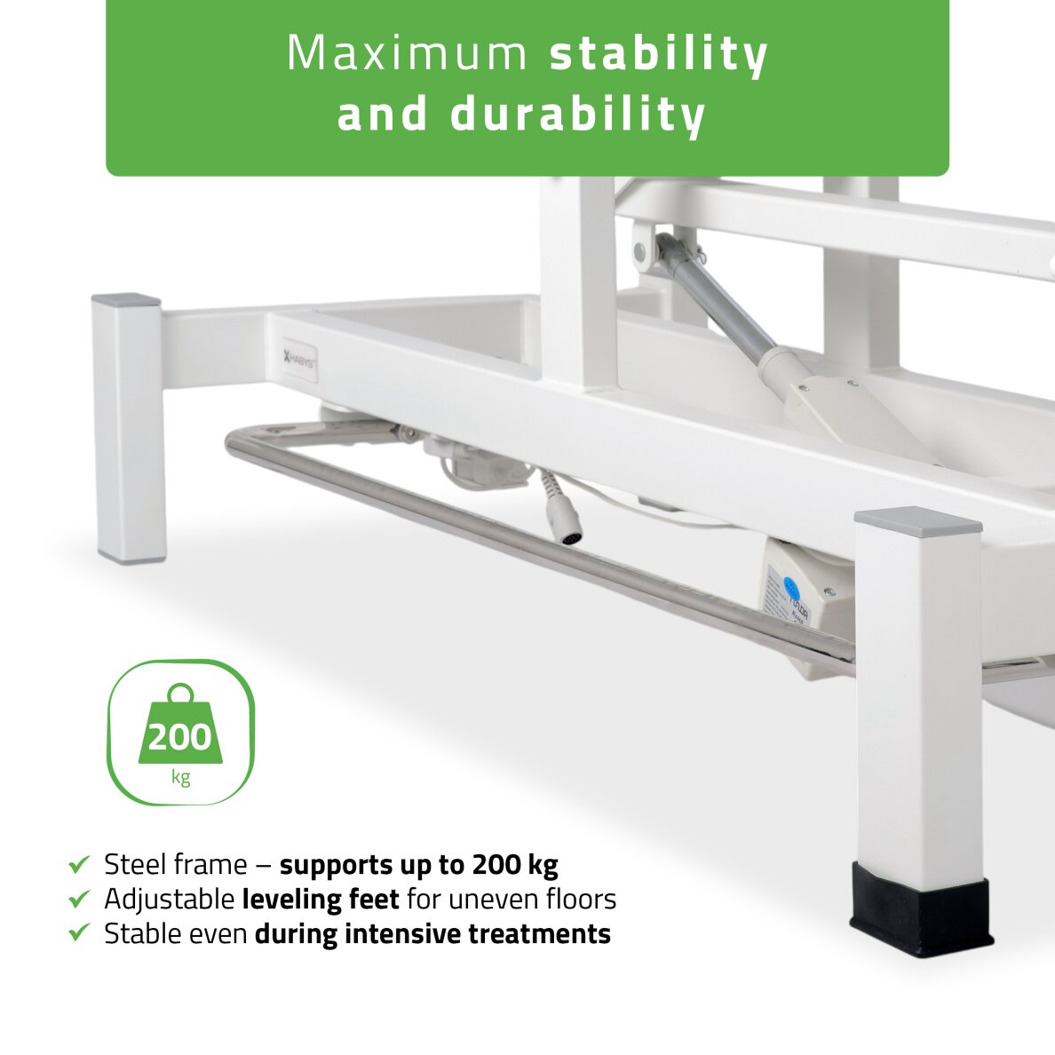 Kiinteä sähköinen hierontapöytä Fortis 2 PRO K722 vaaleanharmaa 4