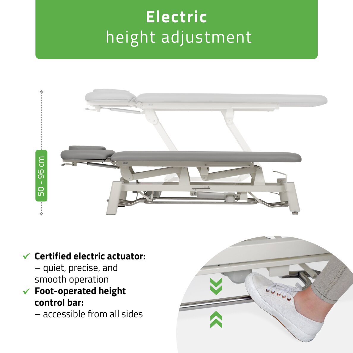 Stationary electric massage table Proxima V2 Ergo K322 gray 2 Stationary electric massage table Proxima V2 Ergo K322 gray 2
