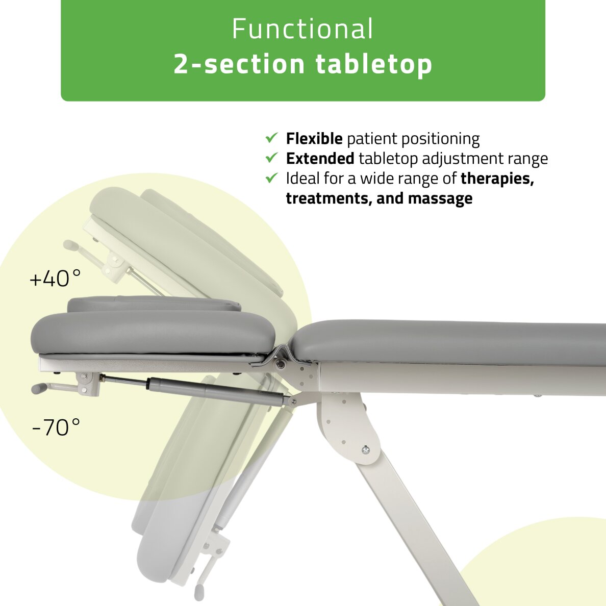 Stationary electric massage table Proxima V2 Ergo K322 gray 3