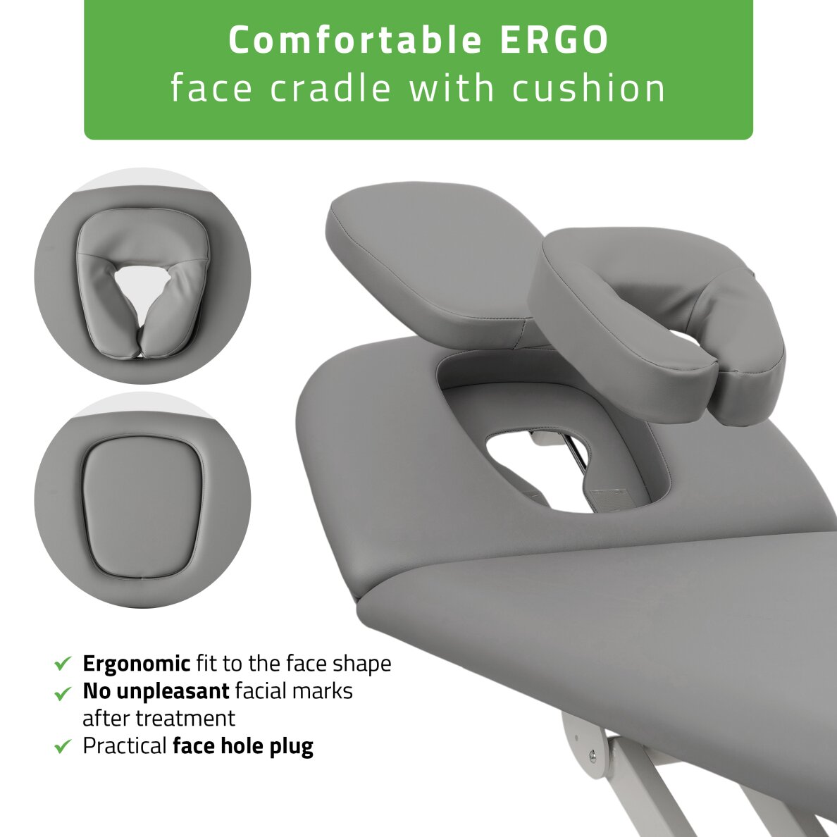 Stationary electric massage table Proxima V2 Ergo K322 gray 4 Stationary electric massage table Proxima V2 Ergo K322 gray 4