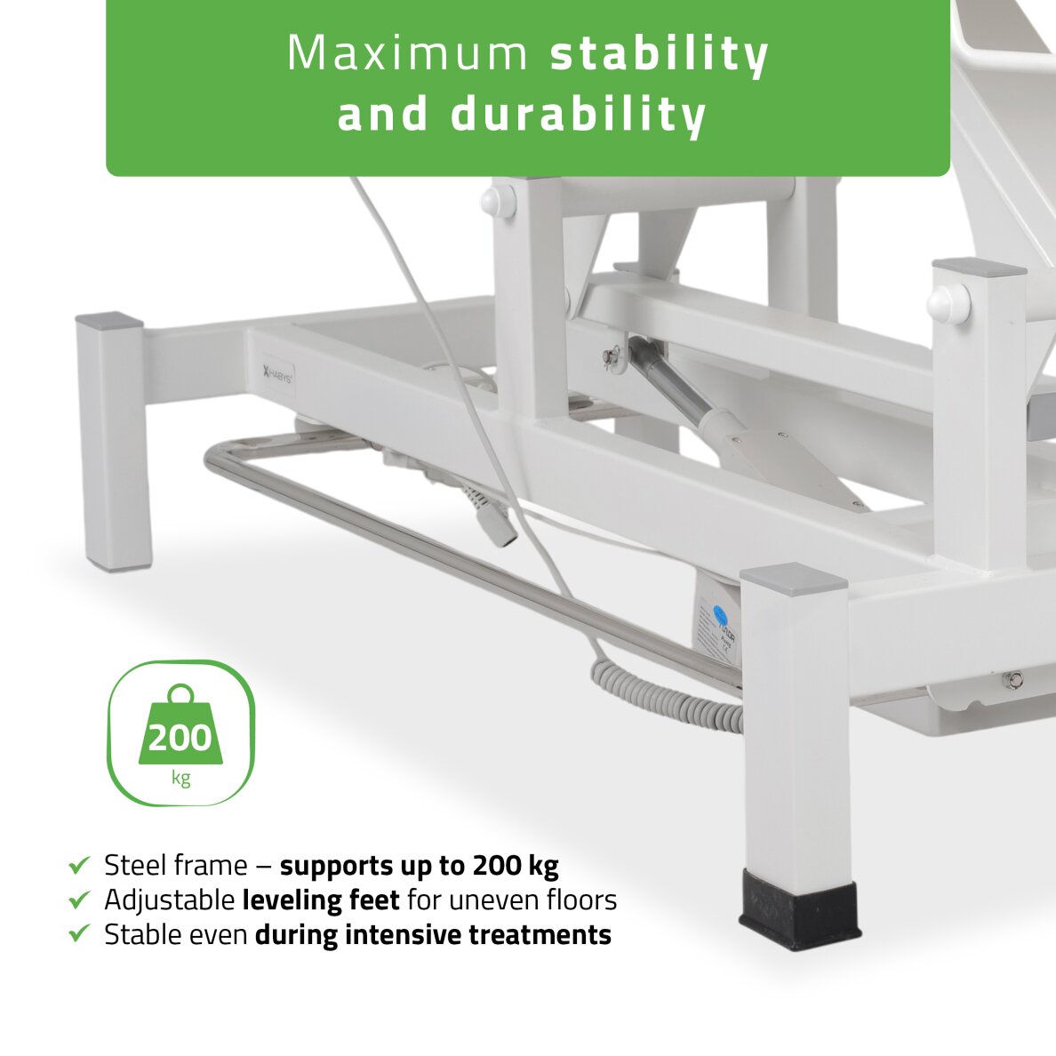 Stacionarus elektrinis masažo stalas Fortis 1 K707 Ivory 4