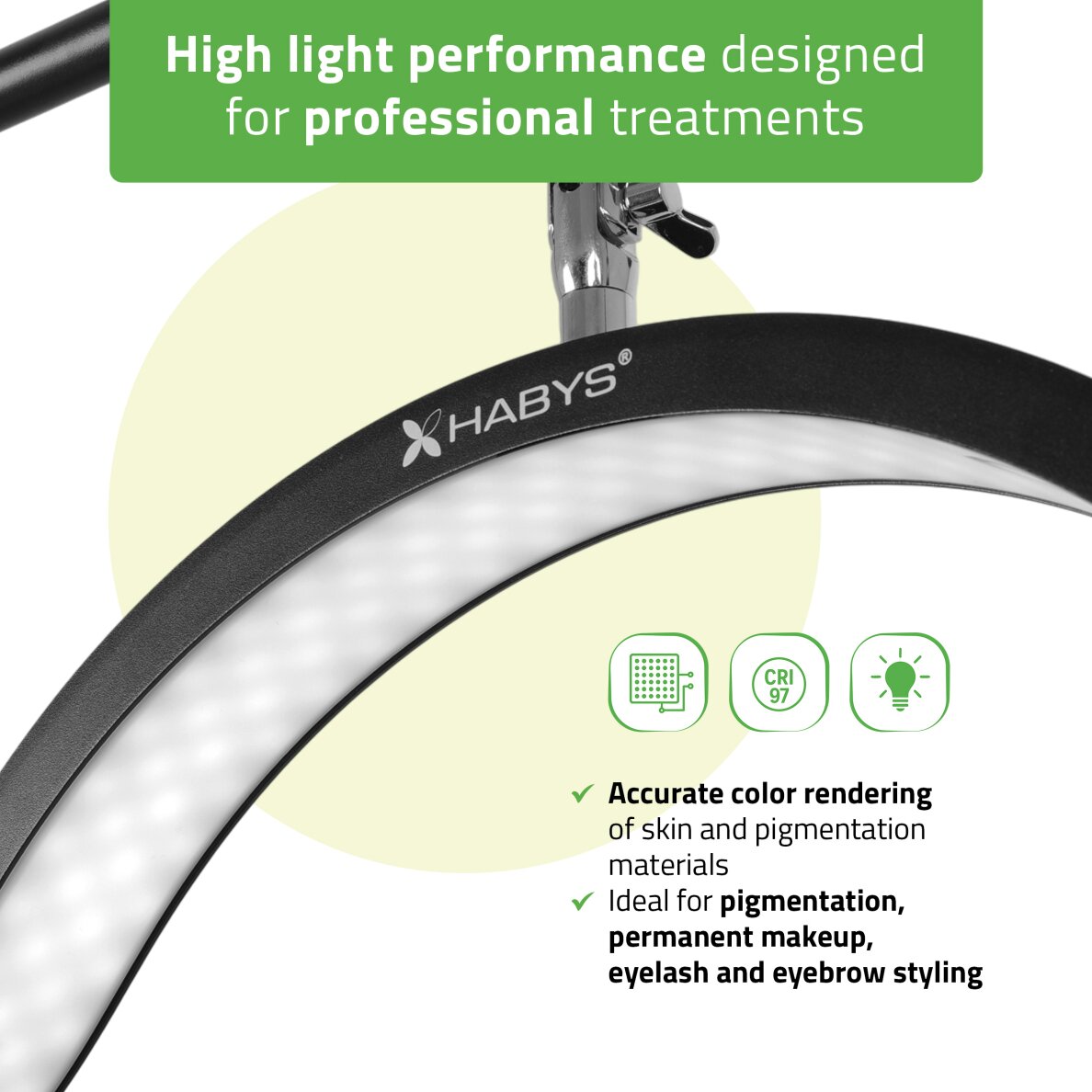 Kosmētiskā LED lampa Vena tumši melna 45W 3