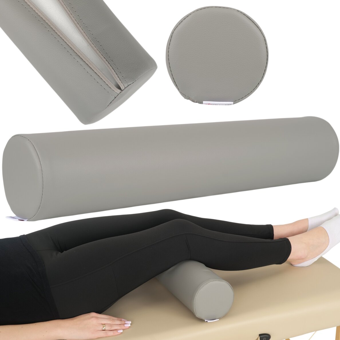 Apaļais masāžas rullis Aveno Life K522 12x60 cm, pelēks Apaļais masāžas rullis Aveno Life K522 12x60 cm, pelēks