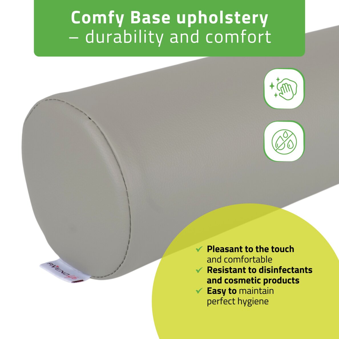 Apaļais masāžas rullis Aveno Life K522 12x60 cm, pelēks 3 Apaļais masāžas rullis Aveno Life K522 12x60 cm, pelēks 3