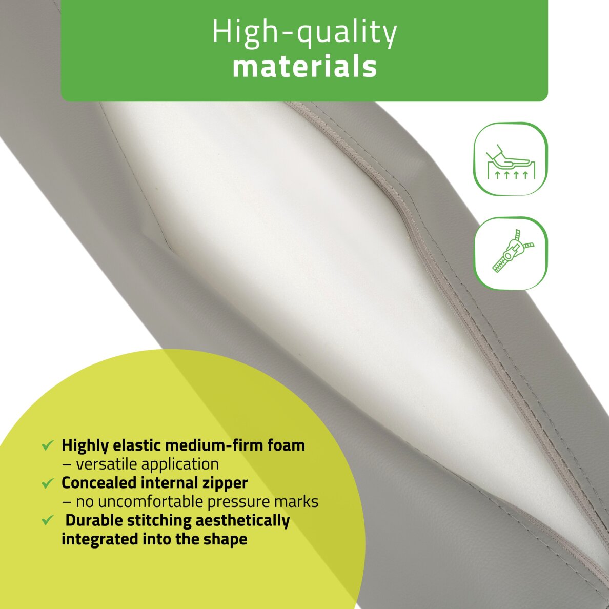 Okrągły wałek do masażu Aveno Life K522 15x60 cm, szary 2 Okrągły wałek do masażu Aveno Life K522 15x60 cm, szary 2