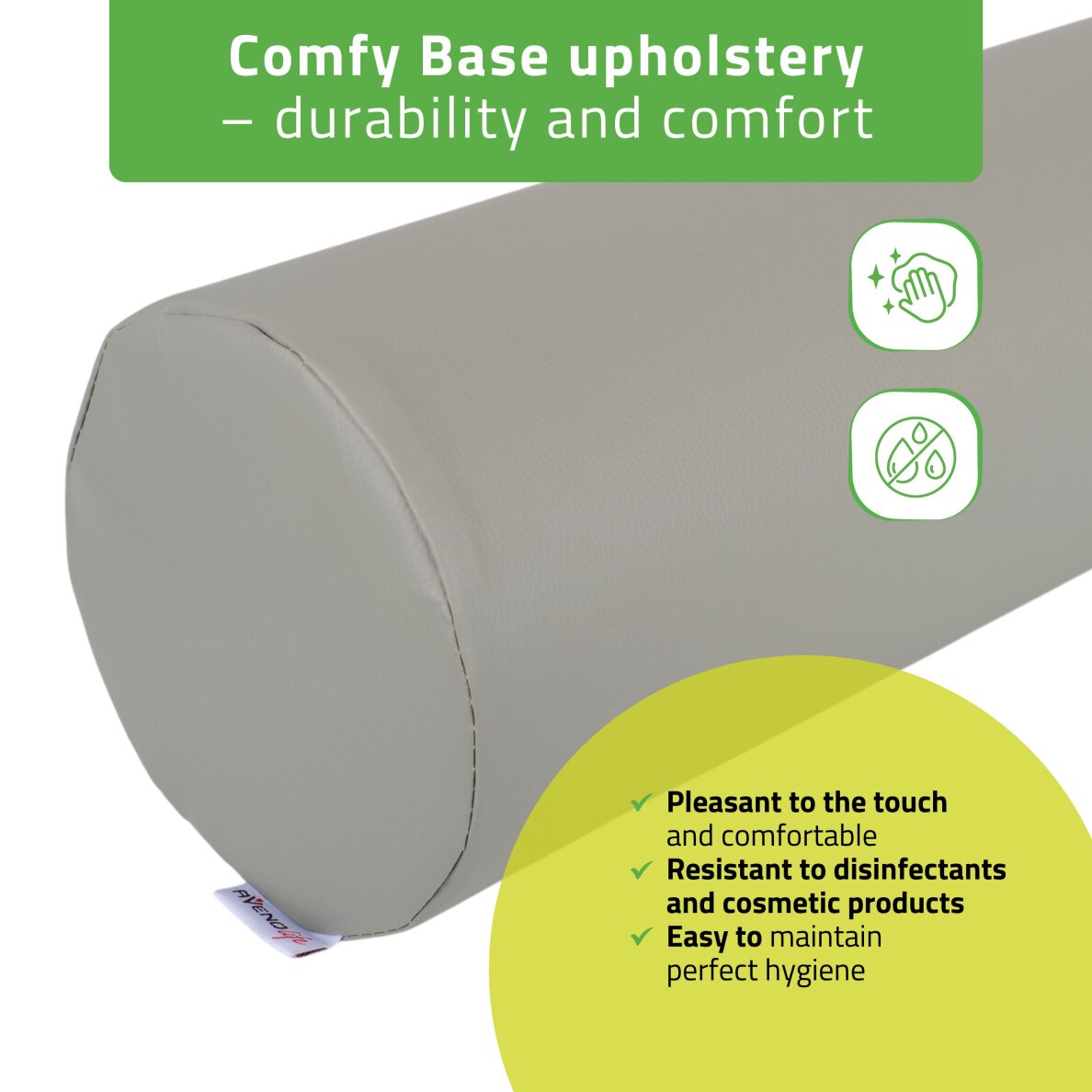 Okrągły wałek do masażu Aveno Life K522 15x60 cm, szary 3 Okrągły wałek do masażu Aveno Life K522 15x60 cm, szary 3