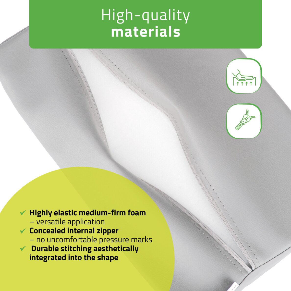 Pusapvalė juosmens masažo pagalvė Aveno Life K522 40x25x5 cm, pilka 2