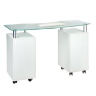Kosmeetiku laud MANICURE DESK PRO GLASS WHITE Kosmeetiku laud MANICURE DESK PRO GLASS WHITE