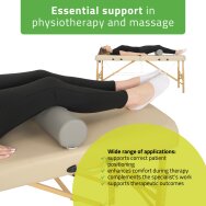 Okrągły wałek do masażu Aveno Life K522 12x60 cm, szary