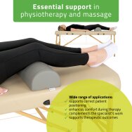 Halbkreisförmiges Massagekissen Aveno Life K522 60x18x12 cm, grau