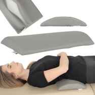 Halbkreisförmiges Lendenmassagekissen Aveno Life K522 40x25x5 cm, grau